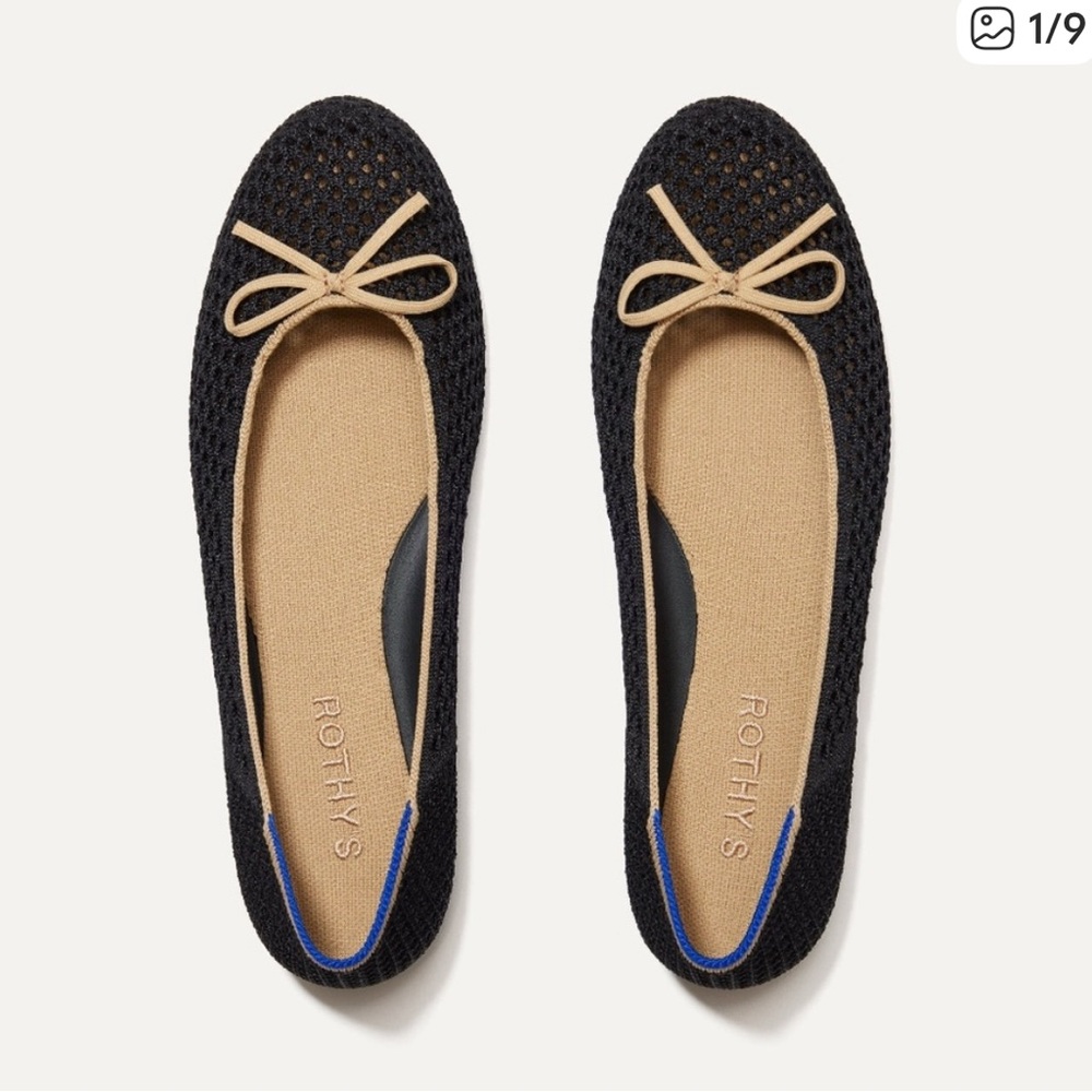 Rothy’s Noir Mesh Ballet Flats Size 9
